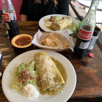 Mezontle - Mike's burrito. It's a wet chili relleno burrito with tomatillo sauce inside and out - Mexican Near Me - Torrance, California