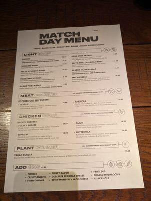 Menu photo 2 Foley's Bar Dublin 2, D