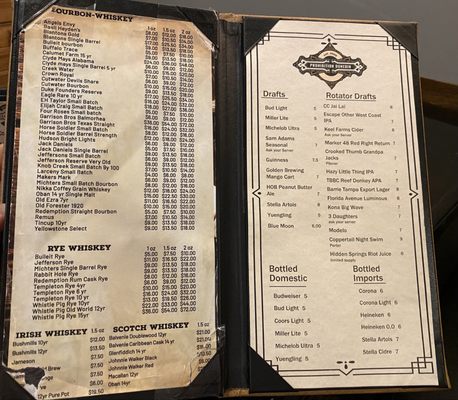 Menu photo 5 Prohibition Dunedin Dunedin, FL