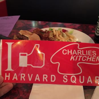 Charlie's Kitchen - Great food and they gave me this gift with the check.. Definitely coming back next time I'm in Harvard - Burgers Near Me - Cambridge, Massachusetts