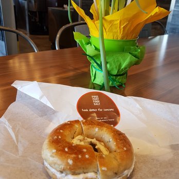 Rosemary Rocksalt - Rosemary rock salt bagel with salmon cream cheese. - Bagels Near Me - Richmond, British Columbia Rosemary Rocksalt - Rosemary rock salt bagel with salmon cream cheese. - Bagels Near Me - Richmond, British Columbia