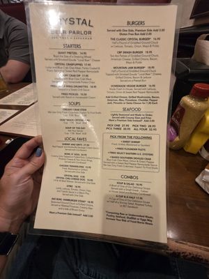 Menu photo 7 Crystal Beer Parlor Savannah, GA