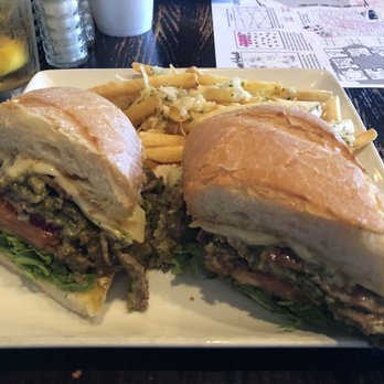 Mike's Grillhouse - Chimichurri Melt, sauce was amazing. Will ask for a different cheese on it next time. American I believe. - American Near Me - Modesto, California