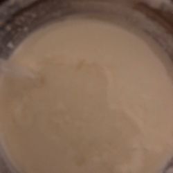 Taqueria Los Gueros - Closeup of separated mixture (notice surface that should be uniform is not)