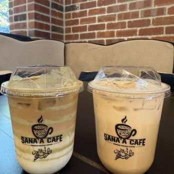 Sana'a Cafe - Iced pistachio latte and iced cinnamon dulce latte - Cafes Near Me - Redwood City, California Sana'a Cafe - Iced pistachio latte and iced cinnamon dulce latte - Cafes Near Me - Redwood City, California