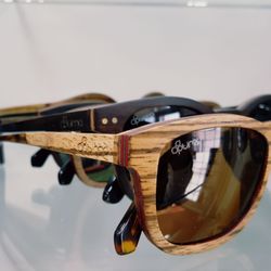 Optima Eyewear & Optometry - Beautiful Wood Frame Polarized Sunglasses !