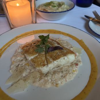 Alchemy Bistro & Bar - Halibut with risotto - New American Near Me - Edgartown, Massachusetts