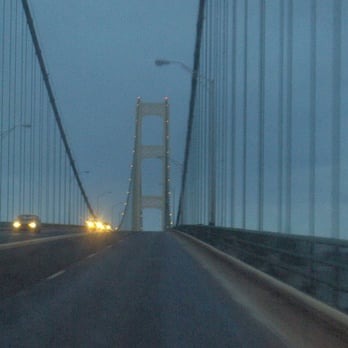 Mackinac Bridge Authority - suspention tower from car - Public Services & Government Near Me - Saint Ignace, Michigan Mackinac Bridge Authority - suspention tower from car - Public Services & Government Near Me - Saint Ignace, Michigan