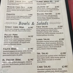 Lunas Fusion & Bar - Menu