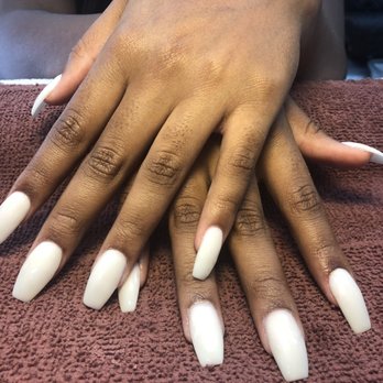 Kitty Nails Spa 2 - soft white set - Nail Salons Near Me - Pomona, California