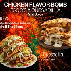 Taco Works - Mild Spicy - Chicken Flavour Bomb Tacos & Quesadillas