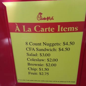 Chick-fil-A - The A La Carte Menu - Fast Food Near Me - Washington, DC, District of Columbia Chick-fil-A - The A La Carte Menu - Fast Food Near Me - Washington, DC, District of Columbia