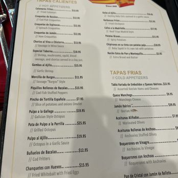 La Taberna De Ignacio - Pinecrest - Tapas menu - Spanish Near Me - Miami, Florida