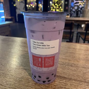 Breaktime Tea - Taro Green Milk Tea - Bubble Tea Near Me - Campbell, California