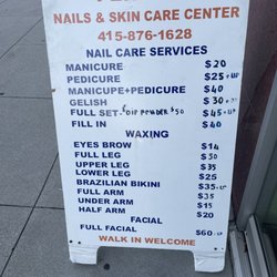 Perfect Nails & Skin Care Center - Cost of services as of July 2022.  My gel mani pedi cost $75