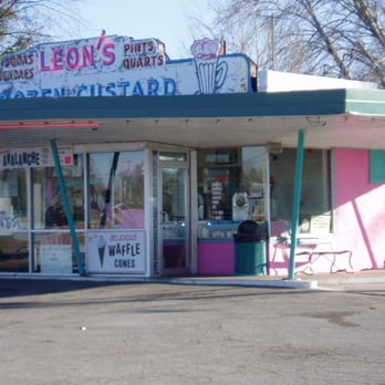 Leon's Frozen Custard - SIGN NEEDS RETOUCHING BUT STANDS ON BUSY STREET - Ice Cream & Frozen Yogurt Near Me - Oshkosh, Wisconsin