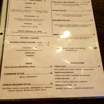 Hive - Hahaha menus are in page sheet protectors - Korean Near Me - San Diego, California
