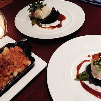 Seasons 52 - Asian-Glazed Chilean Sea Bass (split plates) and the Truffle Mac N Cheese! - New American Near Me - Costa Mesa, California