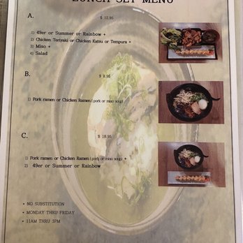 Yojimbo - Lunch set menu - Sushi Bars Near Me - Alameda, California