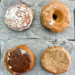 Goldie's Donuts & Bakery - Strawberry, glazed, Boston cream, and apple donuts