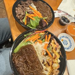 beef bowl and dynamite bowl
