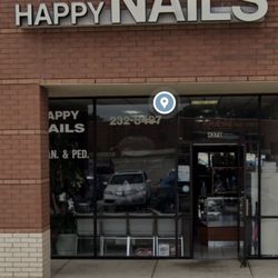 Happy Nails - Ask for Thuy. She did an awesome pedicure on my gnarly toes. Highly recommend!!!