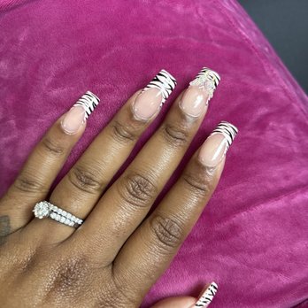 Ruby Nails - Zebra French by Amy - Nail Salons Near Me - Glen Allen, Virginia Ruby Nails - Zebra French by Amy - Nail Salons Near Me - Glen Allen, Virginia
