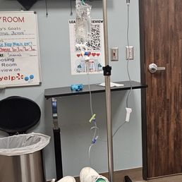 They hooked me up to an IV so that I could get pain medicine into my body faster than a pill.