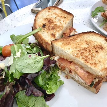 Copa Vida - Smoked turkey melt with side house salad - New American Near Me - Pasadena, California