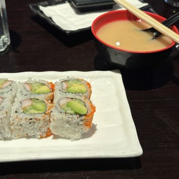 Kyoto Sushi - California roll and miso soup. - Japanese Near Me - Minneapolis, Minnesota