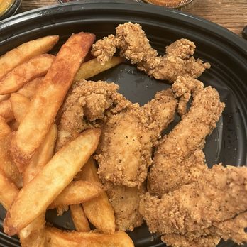 Cracker Barrel Old Country Store - This was supposed to be Chicken tenders and fries. It's more like calamari and fries - Breakfast & Brunch Near Me - Chambersburg, Pennsylvania Cracker Barrel Old Country Store - This was supposed to be Chicken tenders and fries. It's more like calamari and fries - Breakfast & Brunch Near Me - Chambersburg, Pennsylvania