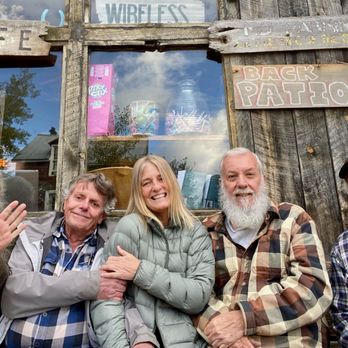 Gold Hill General Store - Four old guys & cutie on Store porch - Grocery Near Me - Boulder, Colorado
