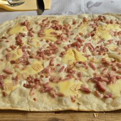 Lohkäs - Munster tarte flambe
