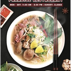 Asian Paradise Restaurant - New menu