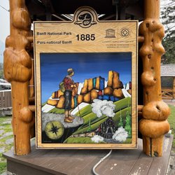 Banff Visitor Information Centre - Love instructional wood carving signs. So charming.