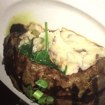 Central Park - Grilled Balsamic Skirt Steak w/ spinach and Mashed Potatoes - New American Near Me - Roselle, New Jersey Central Park - Grilled Balsamic Skirt Steak w/ spinach and Mashed Potatoes - New American Near Me - Roselle, New Jersey