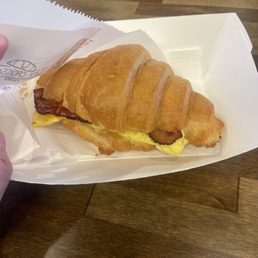 Bacon egg and cheese croissant