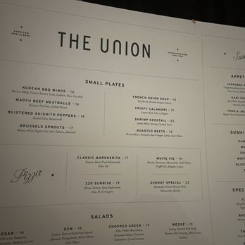 The Union - Menu - Sushi Bars Near Me - East Meadow, New York The Union - Menu - Sushi Bars Near Me - East Meadow, New York