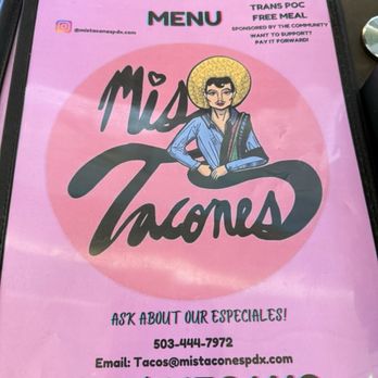 Mis Tacones - Menu cover - Vegan Near Me - Portland, Oregon Mis Tacones - Menu cover - Vegan Near Me - Portland, Oregon