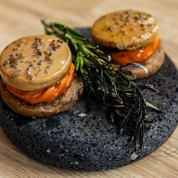 Antylia - Foie Gras Gorditas with Orange Mole (2 pieces, $22) - Latin American Near Me - Toronto, Ontario