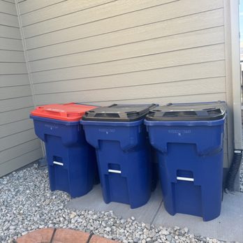 D&D Tree and Landscape - We would like a pad for our cans that sits behind the house. This is what we got. - Landscaping Near Me D&D Tree and Landscape - We would like a pad for our cans that sits behind the house. This is what we got. - Landscaping Near Me