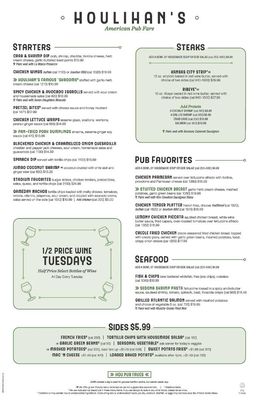 Menu photo 1 Houlihan's Jonesboro, AR Menu photo 1 Houlihan's Jonesboro, AR