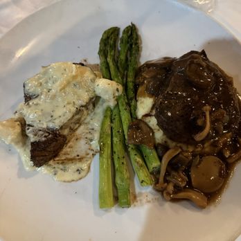 Las Brisas - Steak w potatoes and Sauted Asparagus - Steakhouses Near Me - Lubbock, Texas