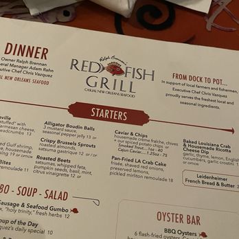 Red Fish Grill - Menu - Seafood Near Me - New Orleans, Louisiana Red Fish Grill - Menu - Seafood Near Me - New Orleans, Louisiana