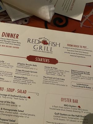 Menu photo 1 Red Fish Grill New Orleans, LA Menu photo 1 Red Fish Grill New Orleans, LA
