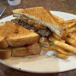  Grid Iron Grill & Sports Bar - Chipotle Bacon Cheeseburger and House Fries.
