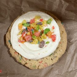 Fluffing Feathers & Flour - Fruity Pebble Cookie