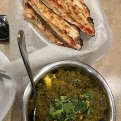 Cross Culture - Sweet naan and saag paneer / palaak paneer