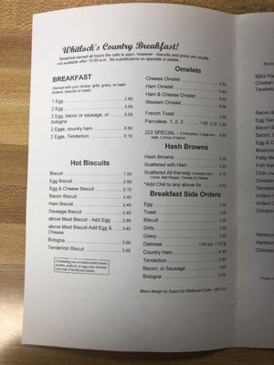 Menu photo 1 Whitlock's Cafe Cullman, AL