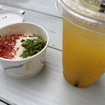 Taqueria El Camino - Mango aqua fresca and Eloté Salad - Latin American Near Me - Dover, Pennsylvania Taqueria El Camino - Mango aqua fresca and Eloté Salad - Latin American Near Me - Dover, Pennsylvania